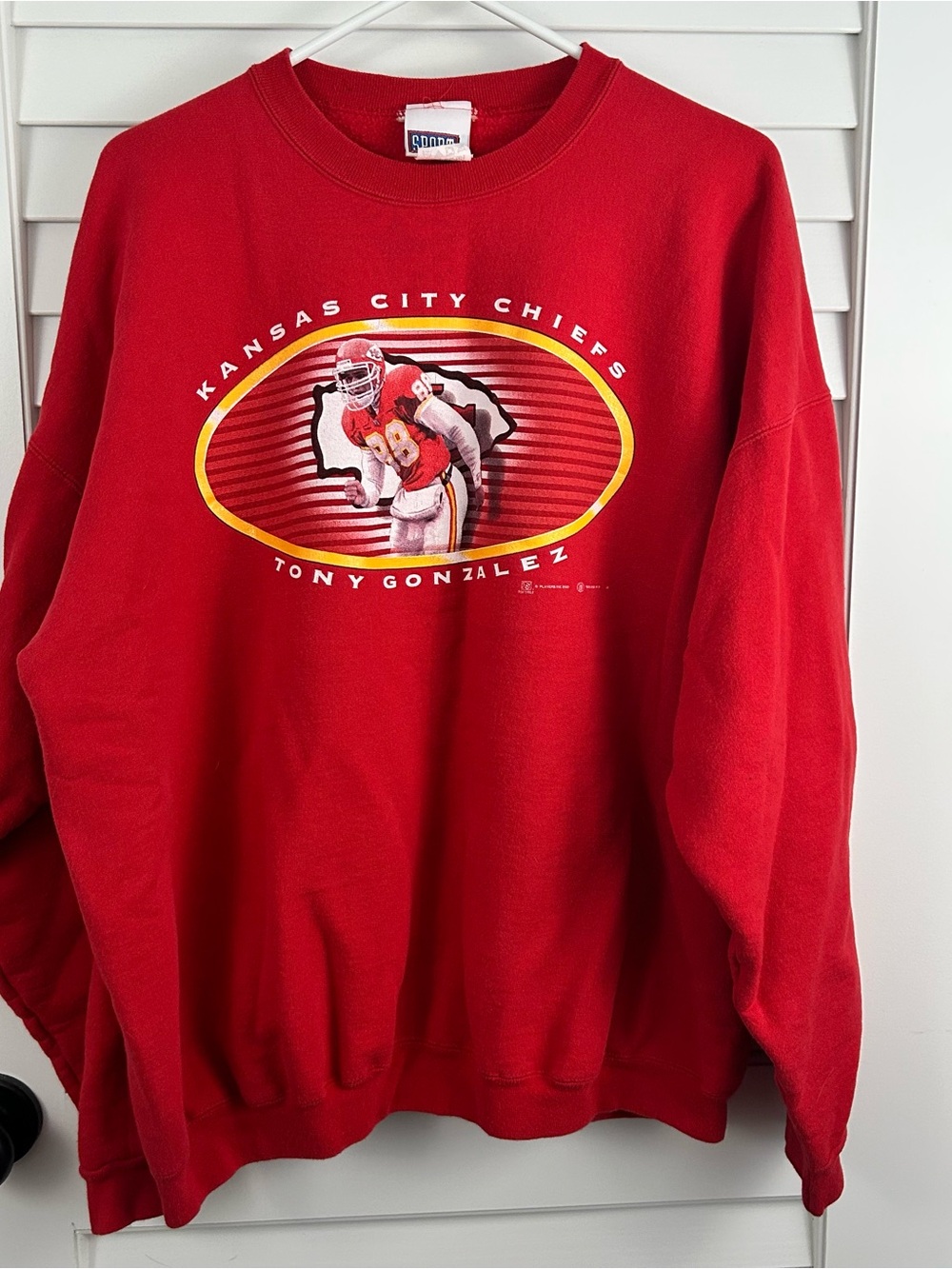 VTG Pro Player Red Kansas City Chiefs Tony Gonzalez Crewneck Sweatshirt